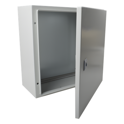 Gabinete de Acero para Intemperie / IP66 / IK10 / 400 x 400 x 200 mm / Carga 30 kg / Placa Trasera