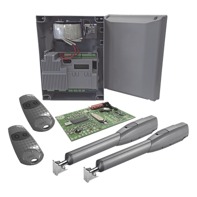 Kit de Operadores para Puertas Abatibles / 5 m (16.4 ft) / 400 kg / 24 VCC / IP54 / Uso Intensivo